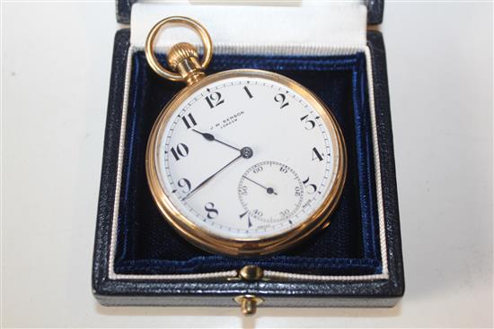 9ct gold Benson pocket watch, boxed